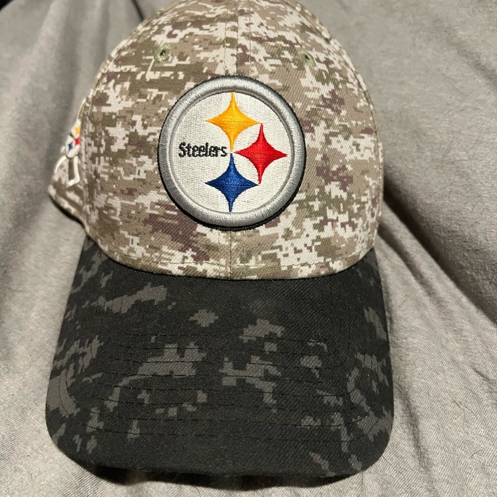 Pittsburgh Steelers Camo Adjustable Hat – NFL Salute to Service